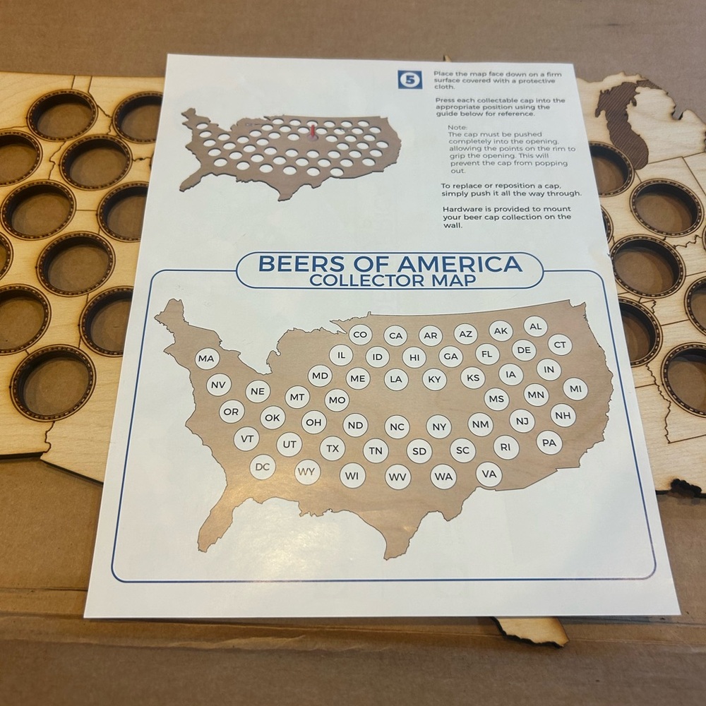 Tan United States Puzzle Wall Decor